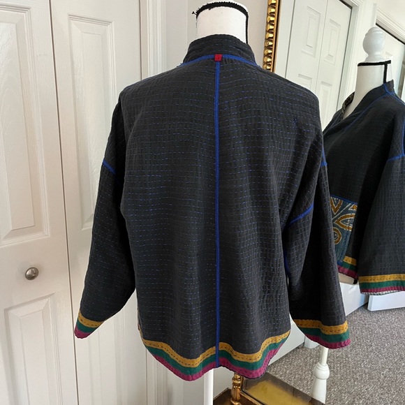 Mieko Vintage Cotton Kantha Reversible Jacket. Artwear at its Finest! Size 1/Sm - Picture 9 of 10
